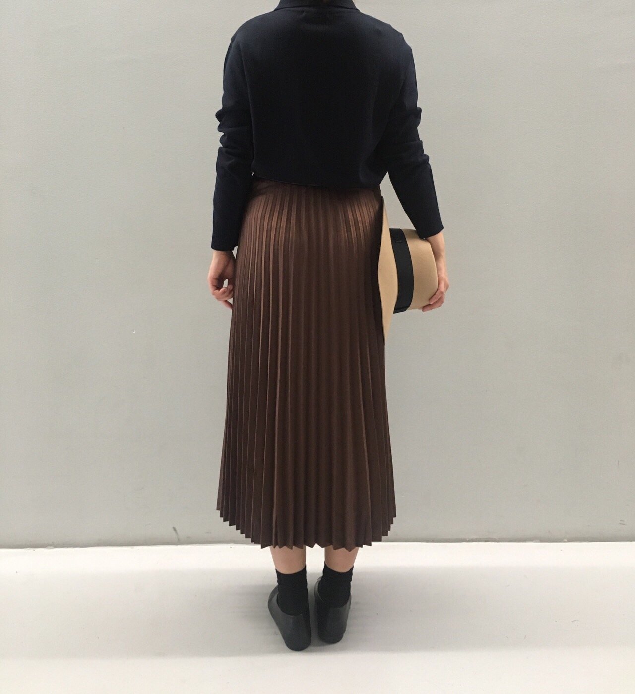 Chinchin wrinkled long skirts Autumn gathering nou