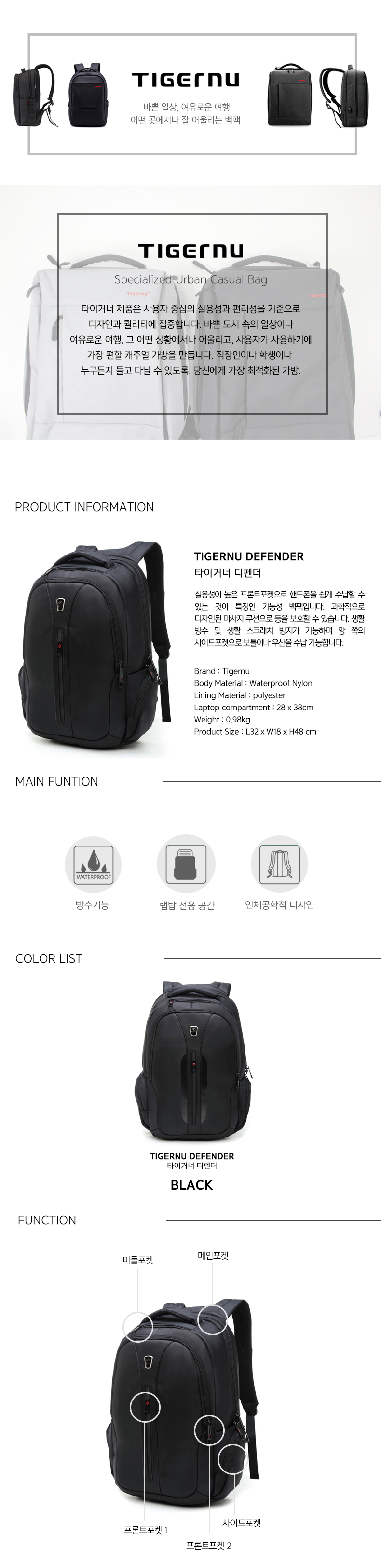 NEW BACKPACK Tiger Neppender Business Backpack Wor