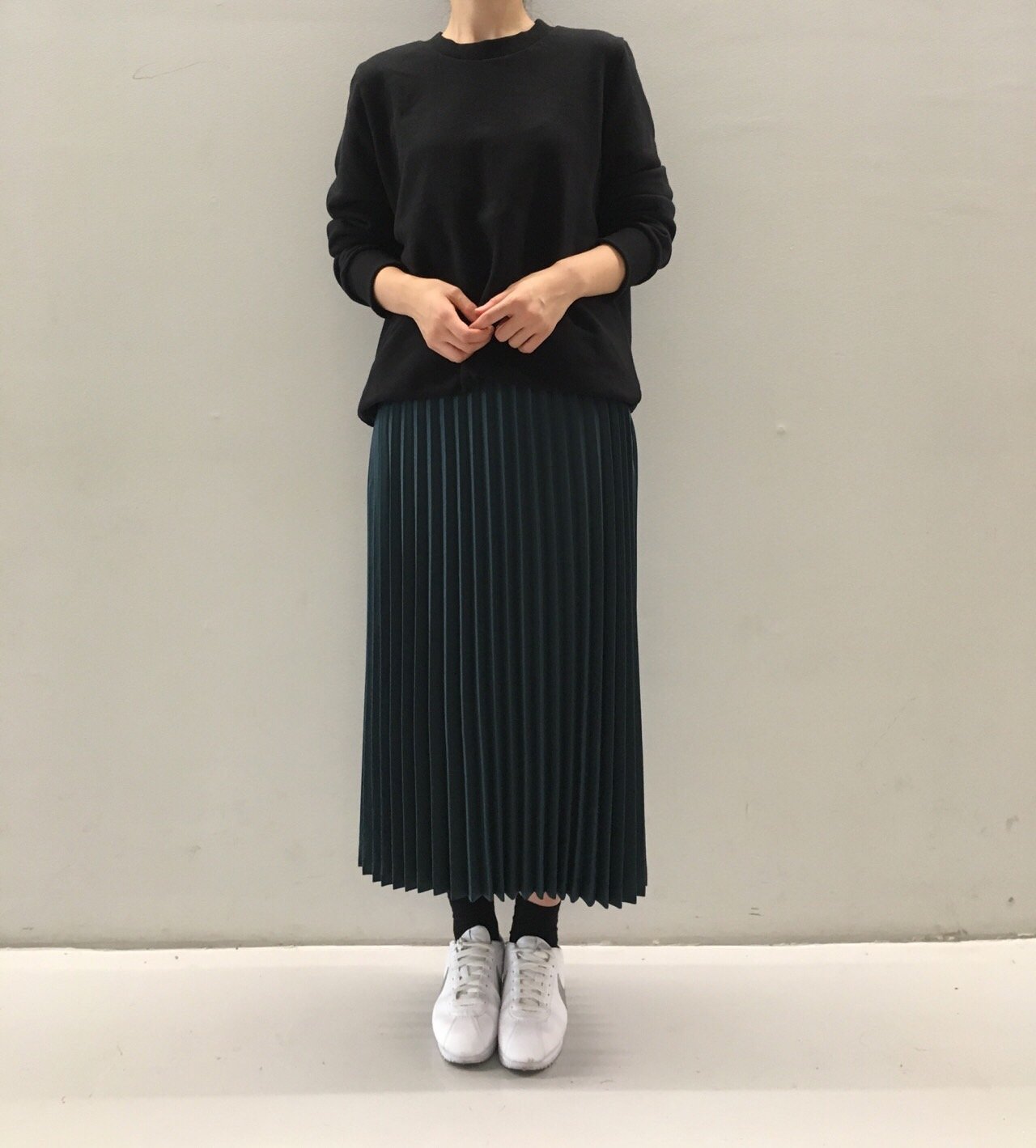 Chinchin wrinkled long skirts Autumn gathering nou