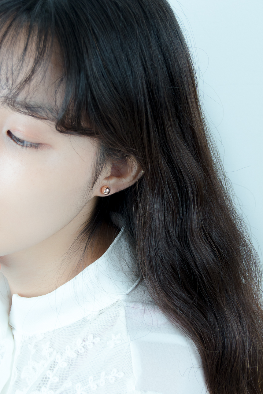 Simple earrings 14K per day 14K 14K daily 14K gold