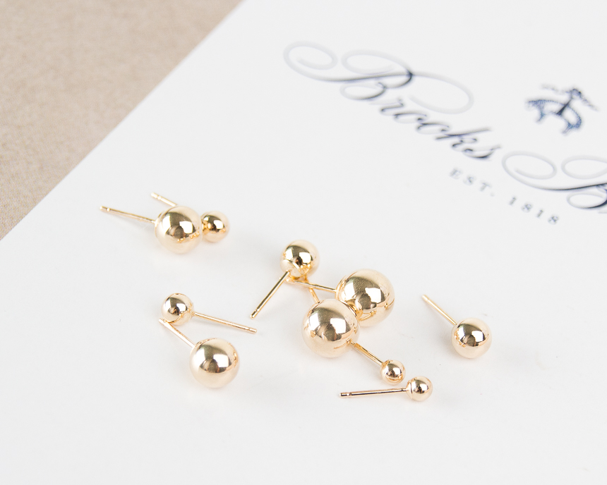 Simple earrings 14K per day 14K 14K daily 14K gold
