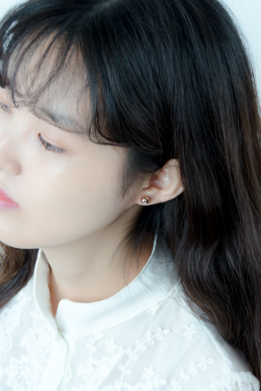 Simple earrings 14K per day 14K 14K daily 14K gold