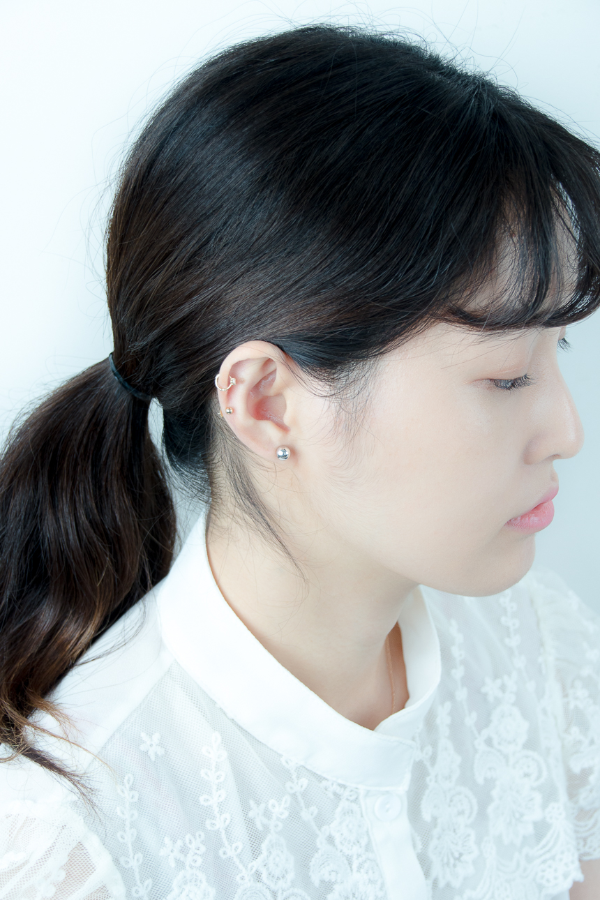 Simple earrings 14K per day 14K 14K daily 14K gold