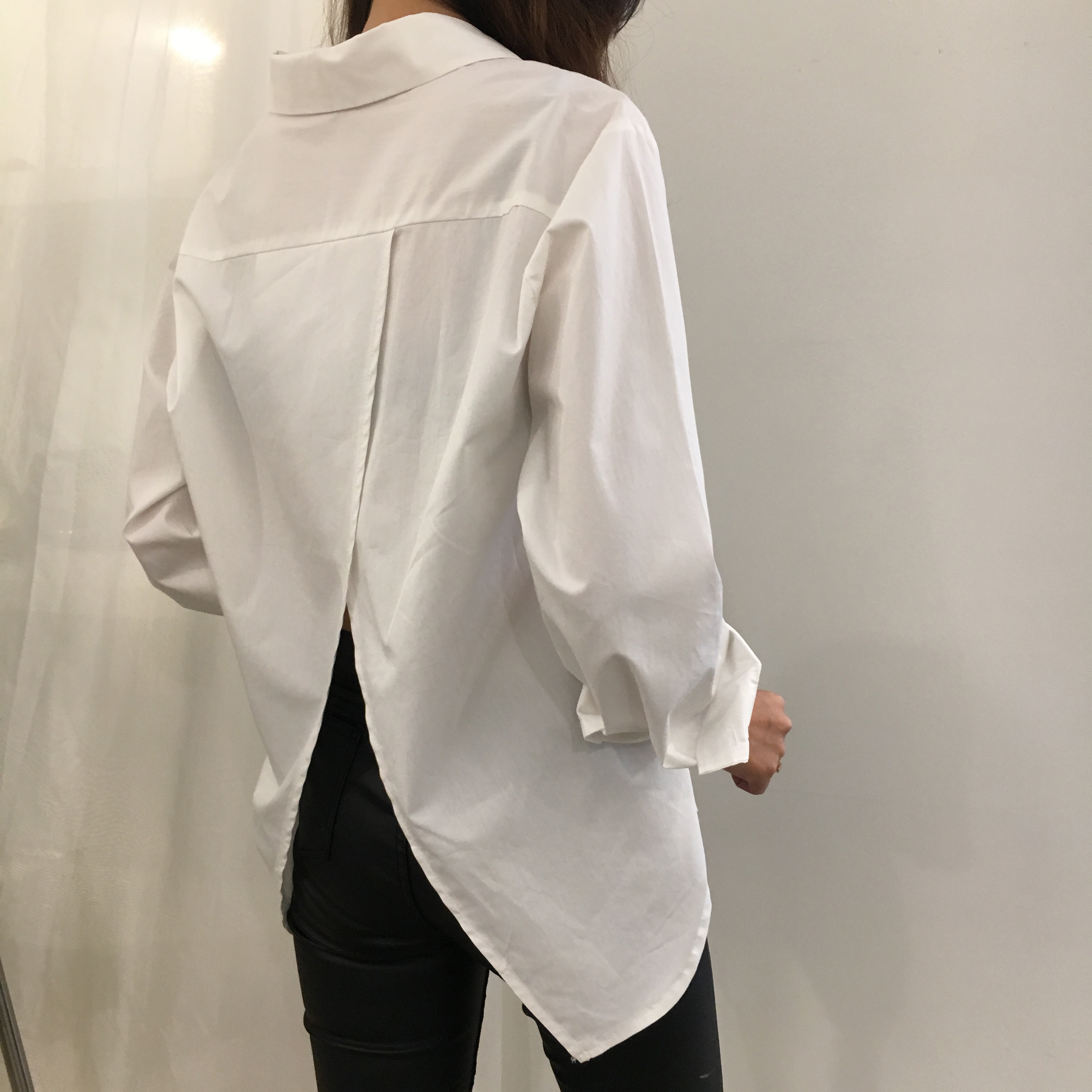 Tailored shirt 2col southern point stripe woman la