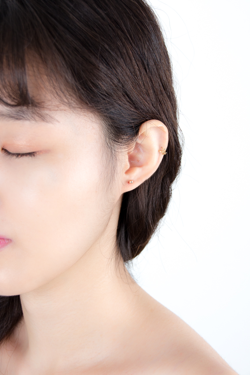 Simple earrings 14K per day 14K 14K daily 14K gold