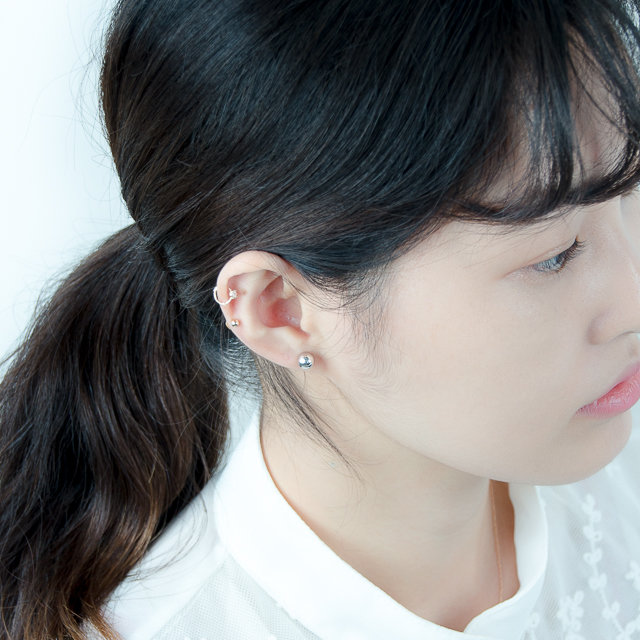 Simple earrings 14K per day 14K 14K daily 14K gold