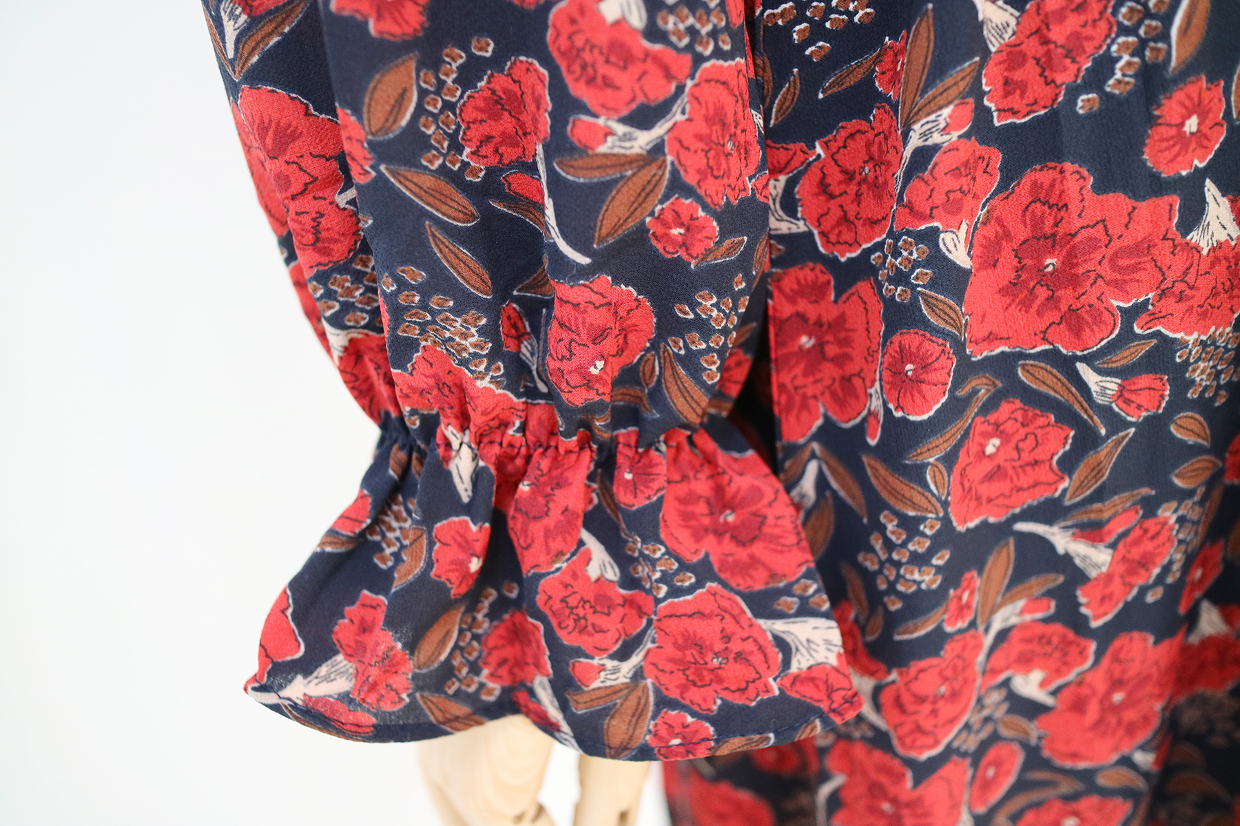 New Women Dress Red Flower Rose Long Dress One Pie