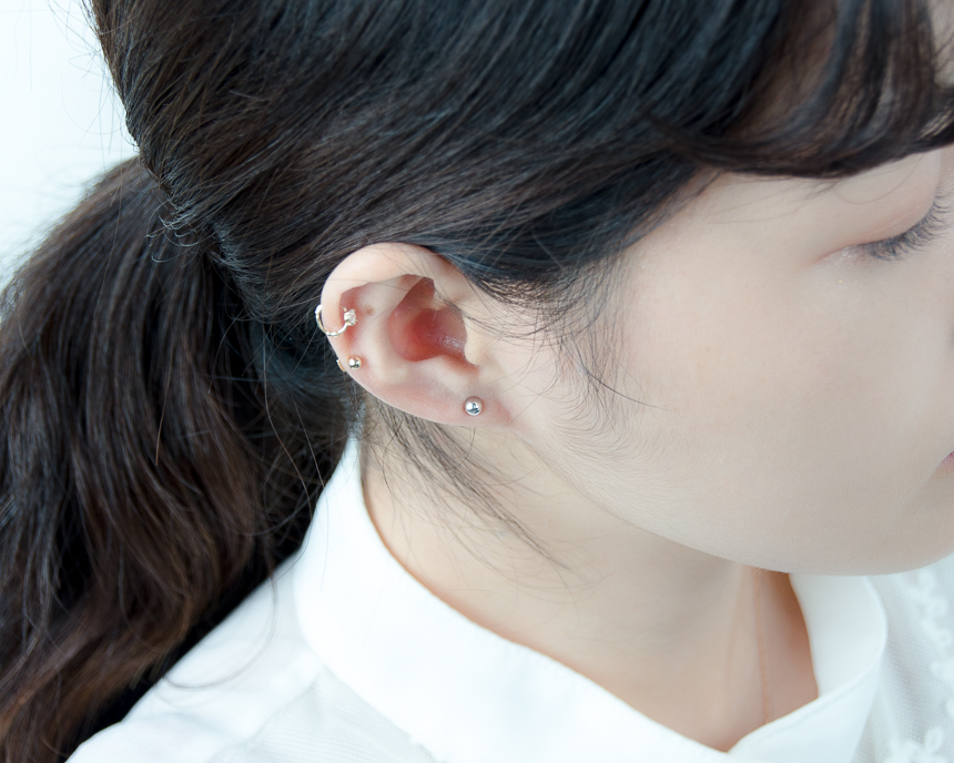 Simple earrings 14K per day 14K 14K daily 14K gold