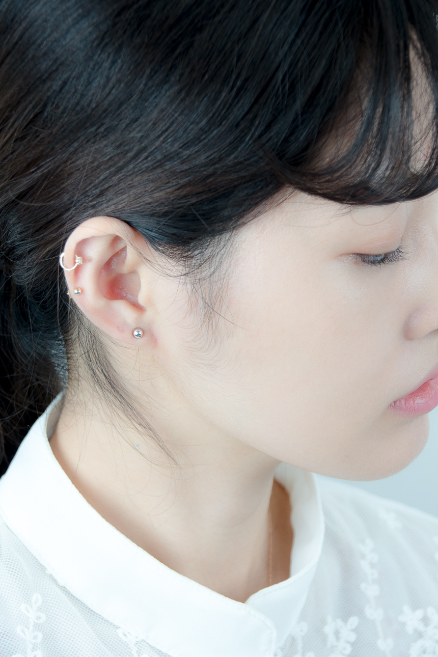 Simple earrings 14K per day 14K 14K daily 14K gold
