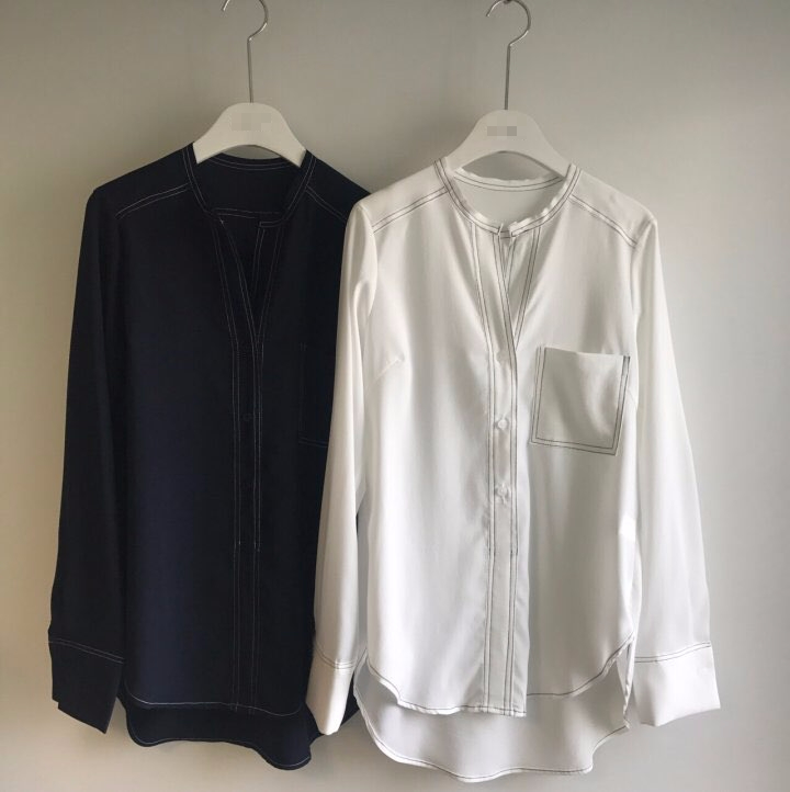 Stitch Sleeve Tops Sandro Blouse 2color Fall Women