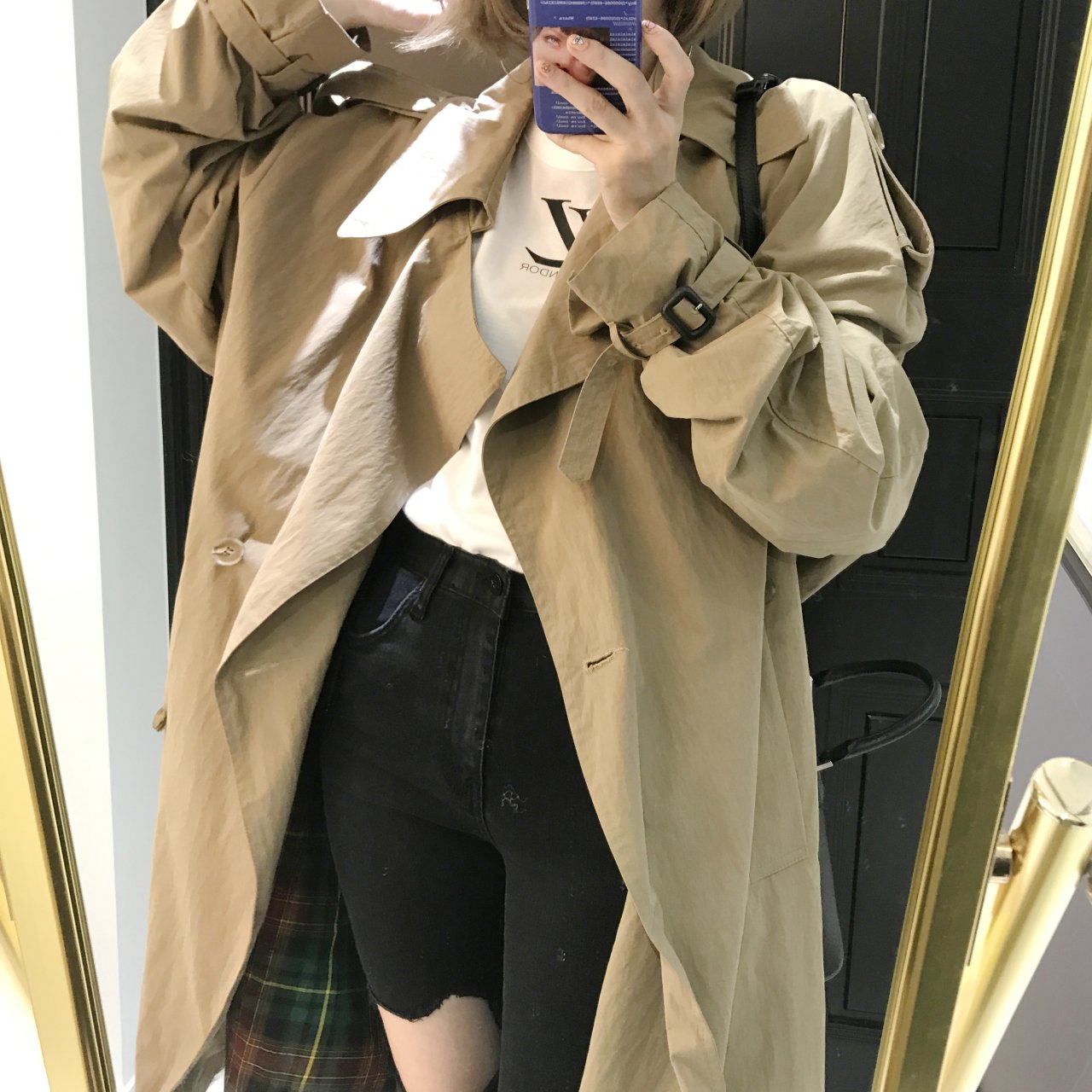 Korea Jeans Pants Square Black Skinny Jean Distroi