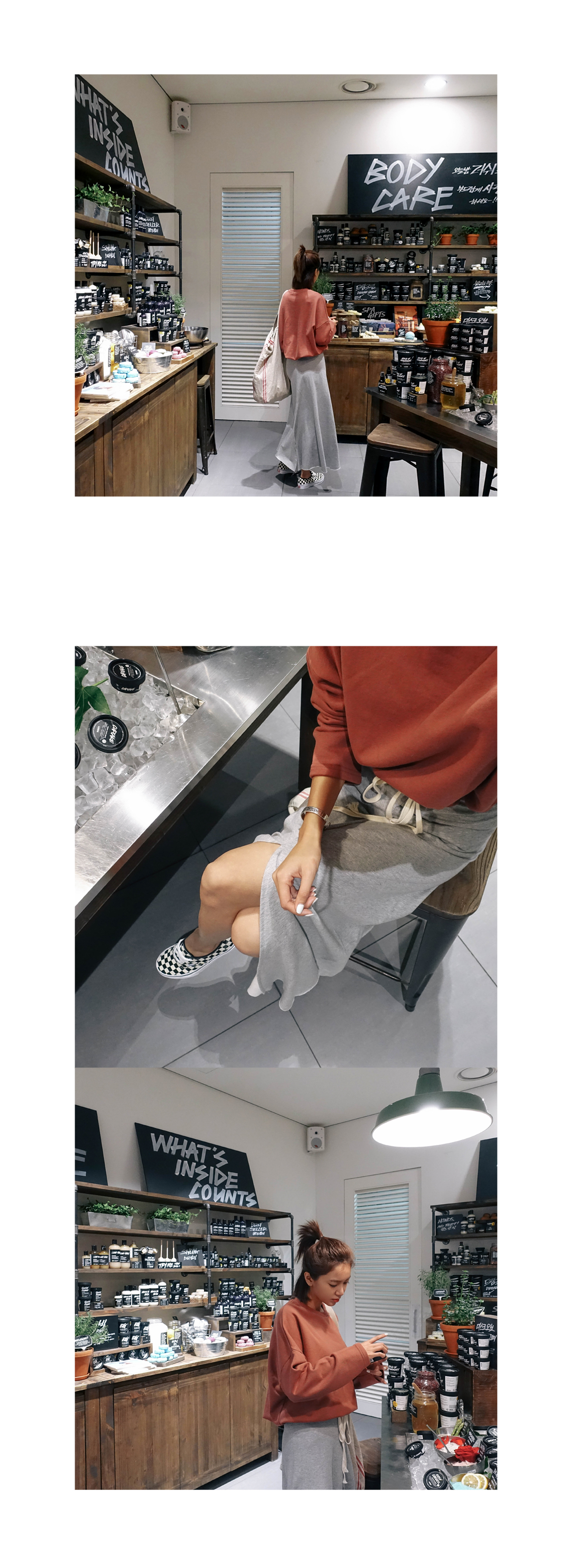 Bending side A line Long skirt Long skirt Autumn t