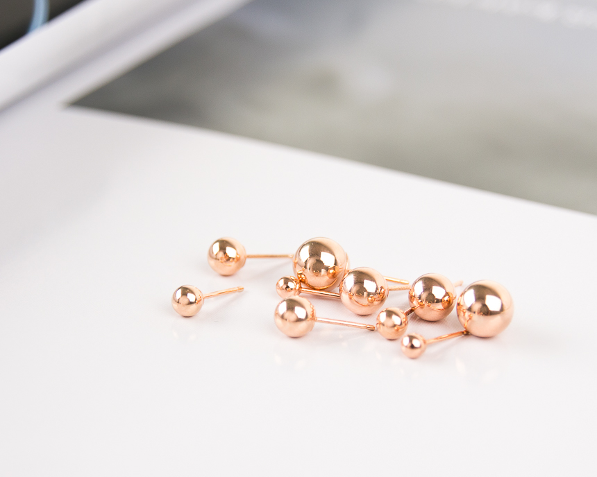 Simple earrings 14K per day 14K 14K daily 14K gold