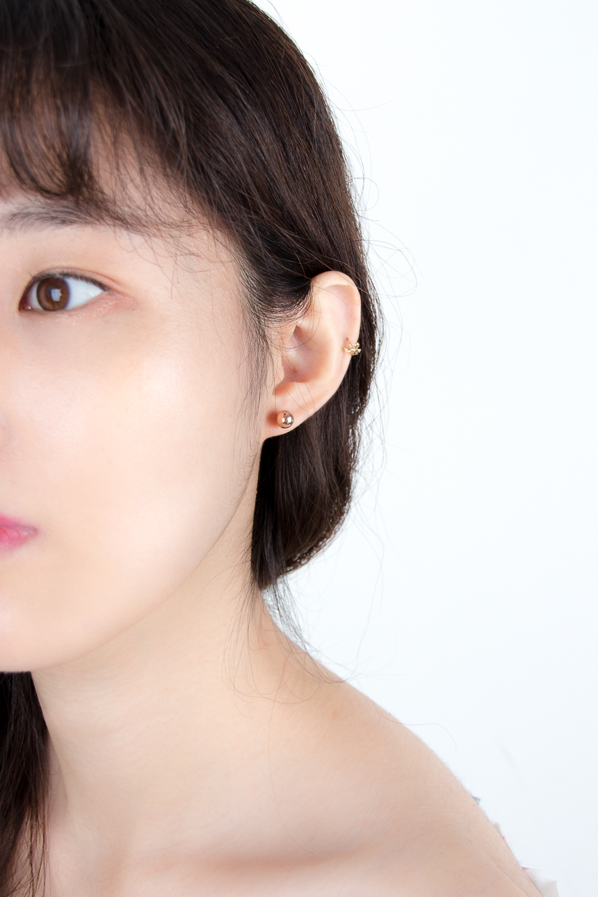 Simple earrings 14K per day 14K 14K daily 14K gold