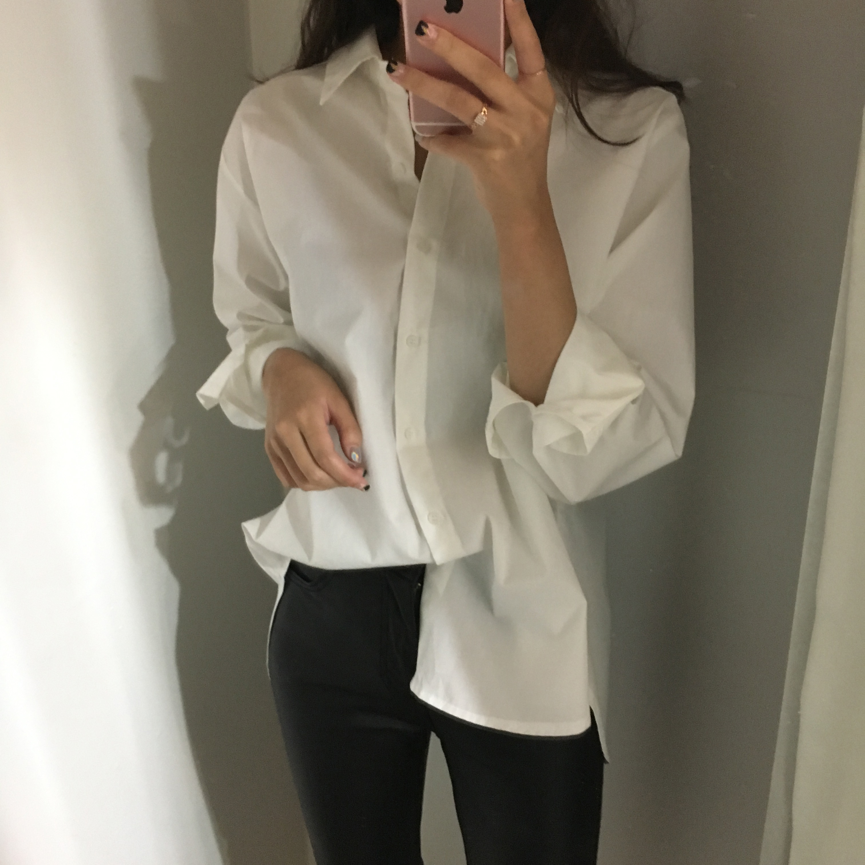 Tailored shirt 2col southern point stripe woman la