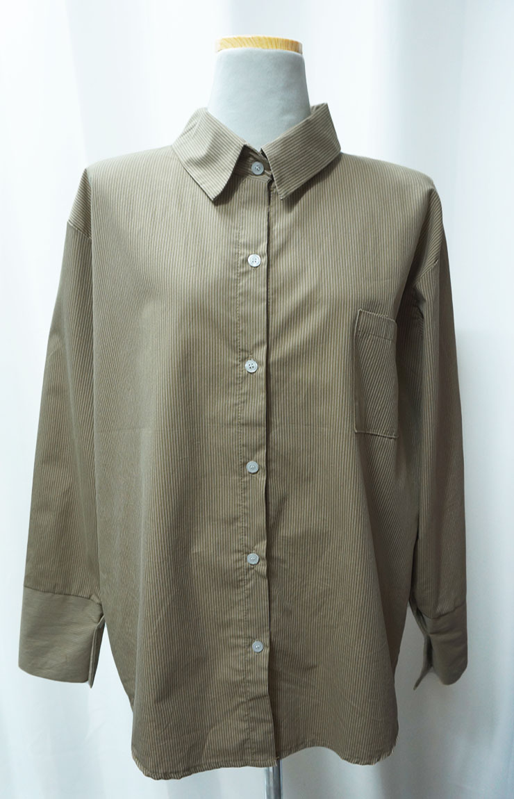 Loose-fitting striped shirt Southern Fall 3color F