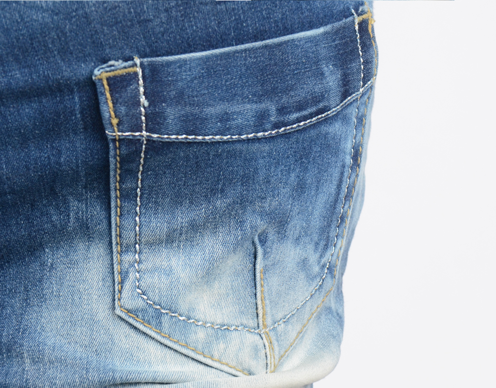 Women Jeans Pants Yellow Stitch Date Washing Jeans