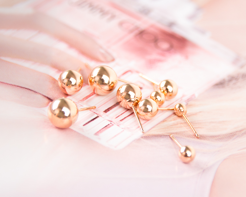 Simple earrings 14K per day 14K 14K daily 14K gold