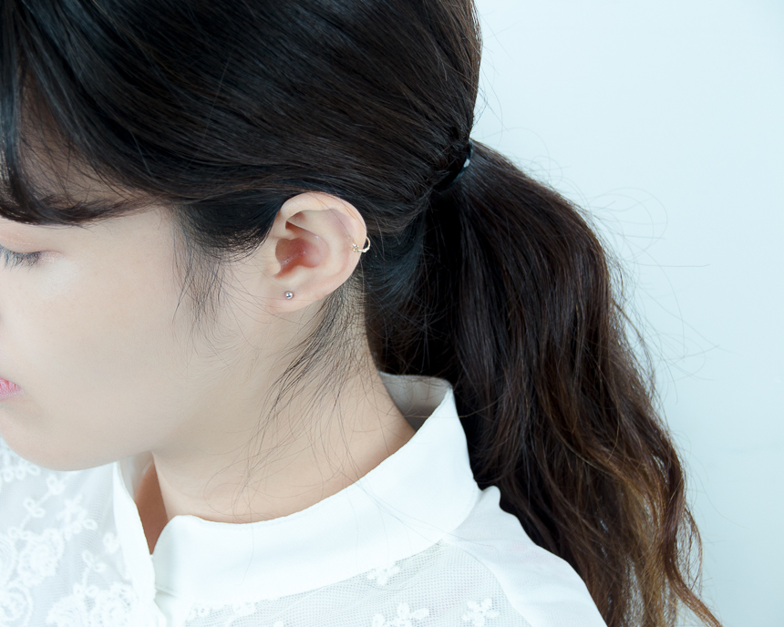 Simple earrings 14K per day 14K 14K daily 14K gold