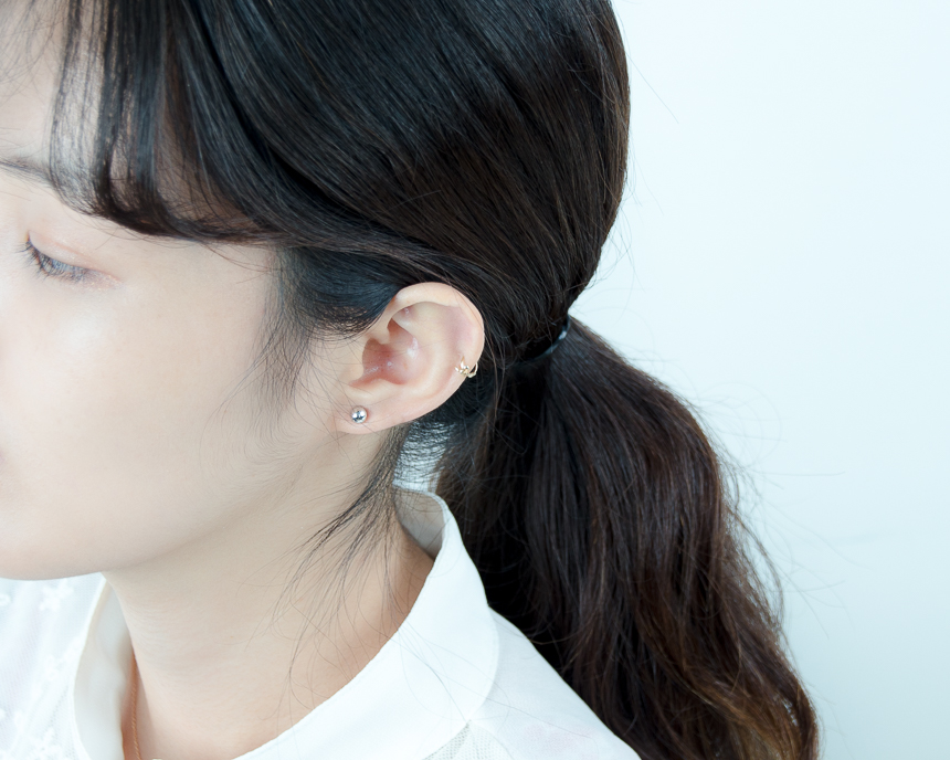 Simple earrings 14K per day 14K 14K daily 14K gold