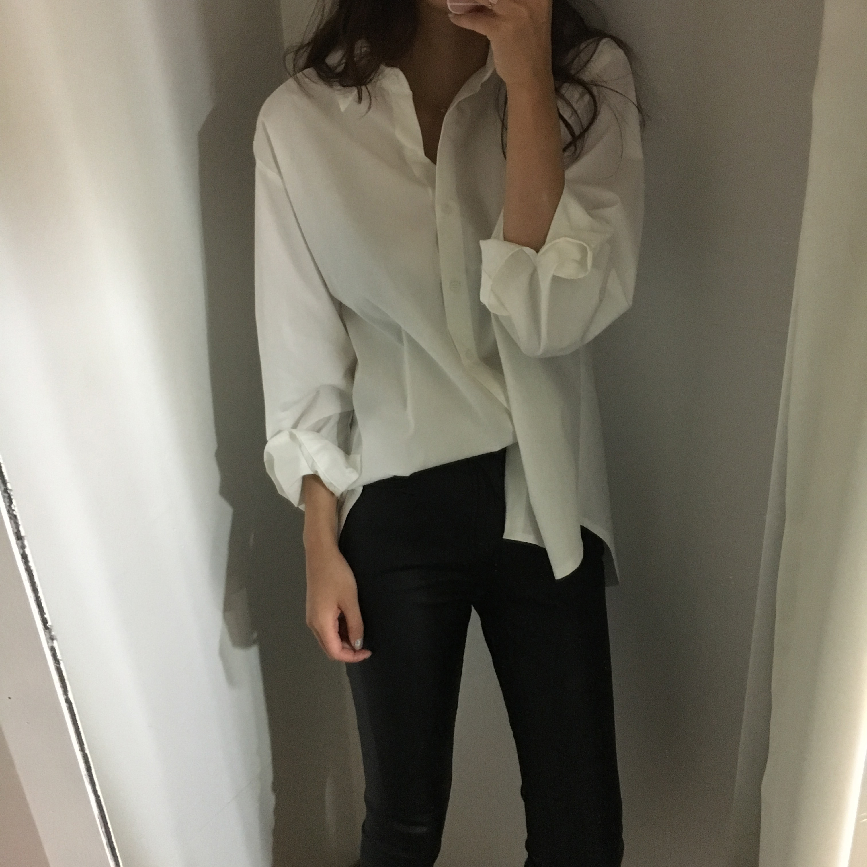 Tailored shirt 2col southern point stripe woman la