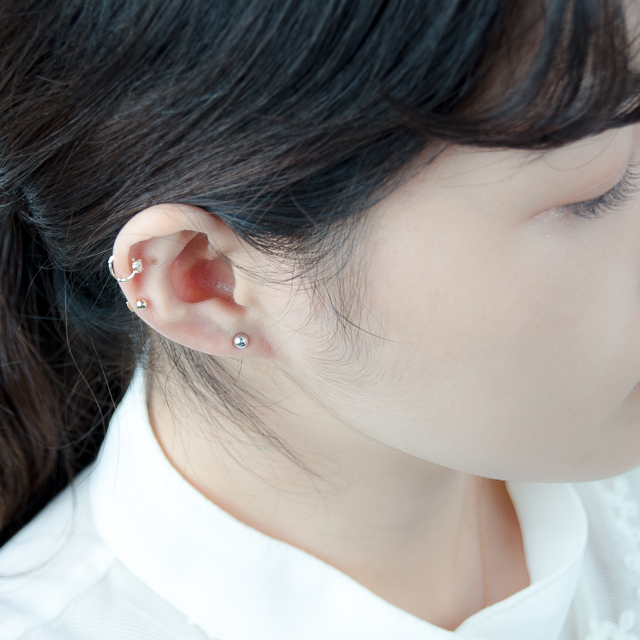 Simple earrings 14K per day 14K 14K daily 14K gold