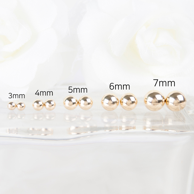 Simple earrings 14K per day 14K 14K daily 14K gold