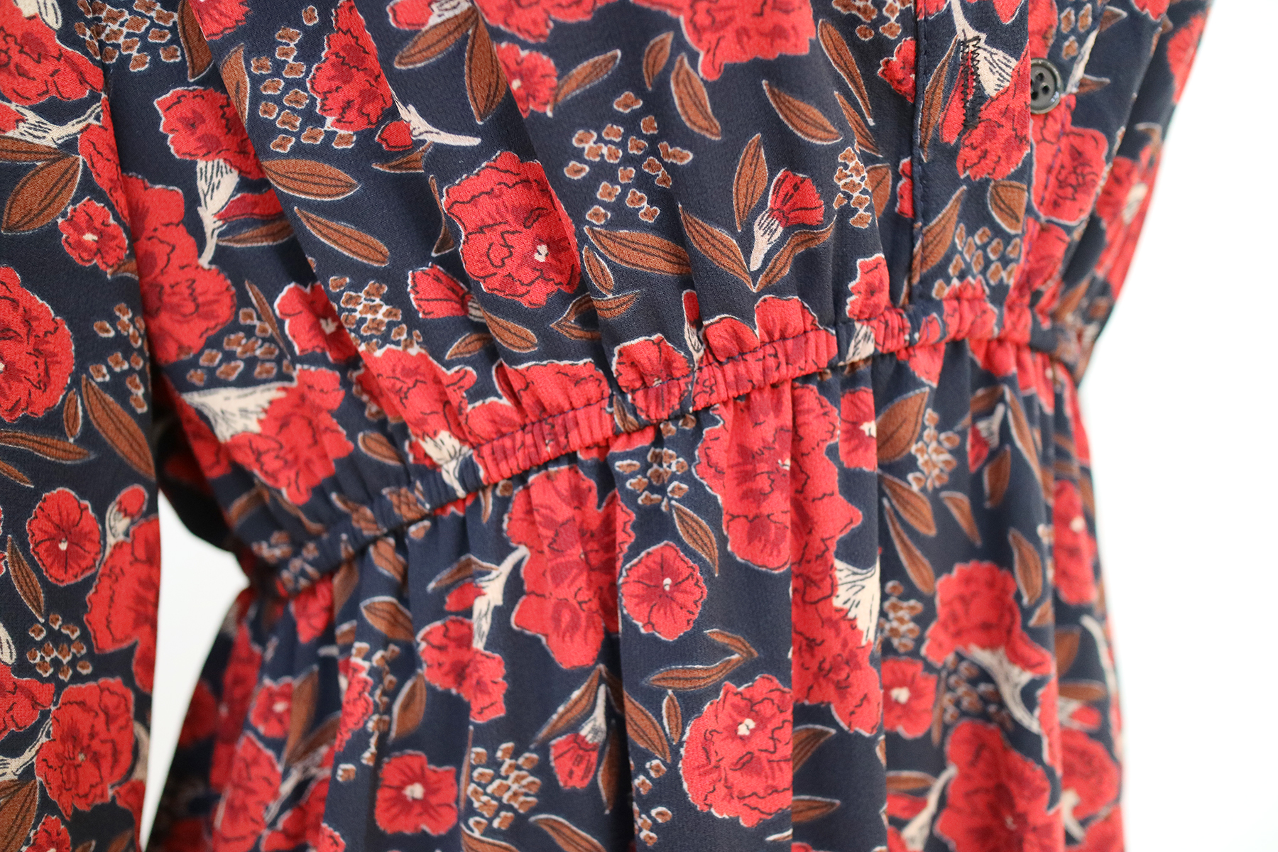 New Women Dress Red Flower Rose Long Dress One Pie