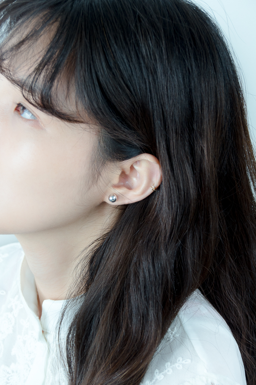 Simple earrings 14K per day 14K 14K daily 14K gold