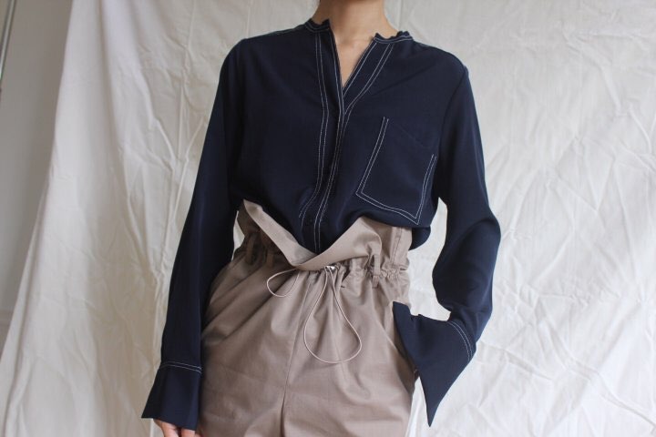 Stitch Sleeve Tops Sandro Blouse 2color Fall Women