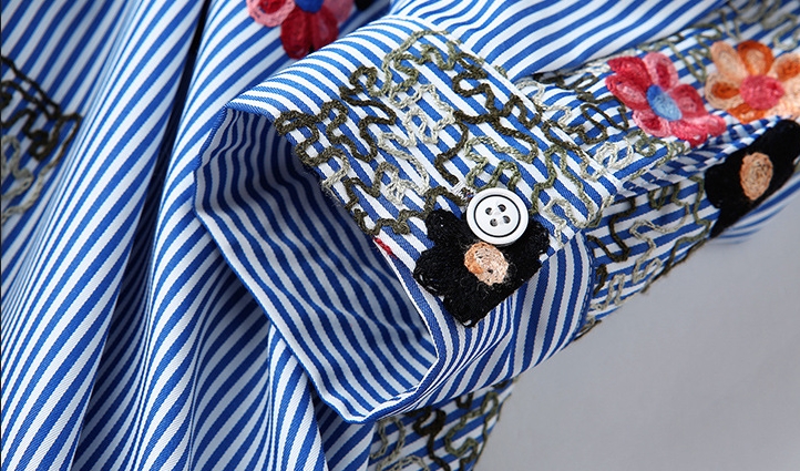 New Women Dress Flower Embroidery Fall Dress