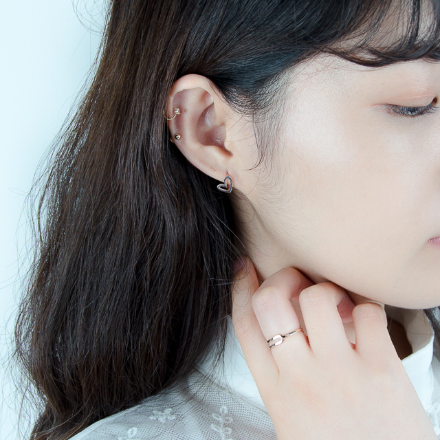 Simple earrings 14K per day 14K 14K daily 14K gold