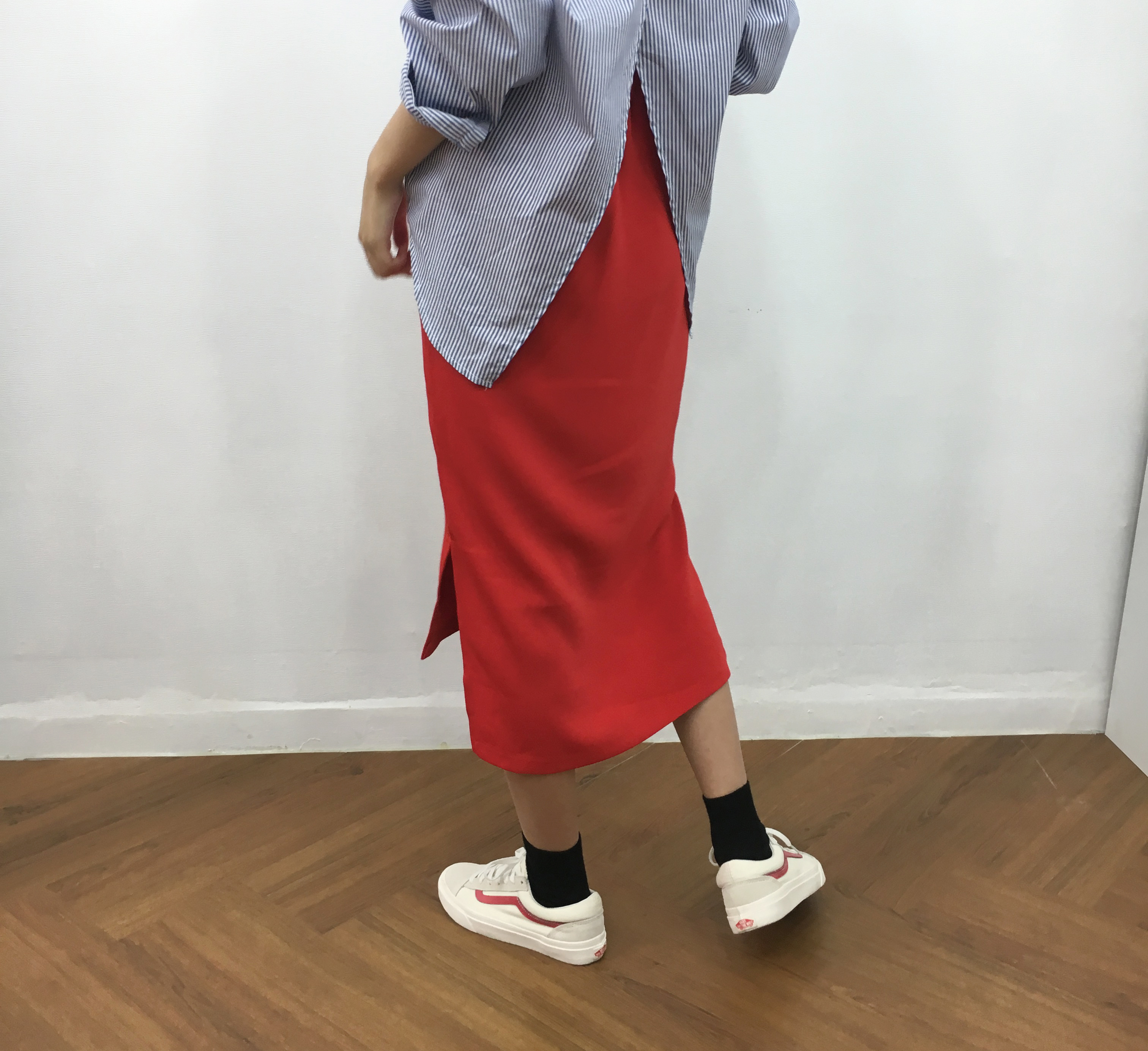 Tailored shirt 2col southern point stripe woman la