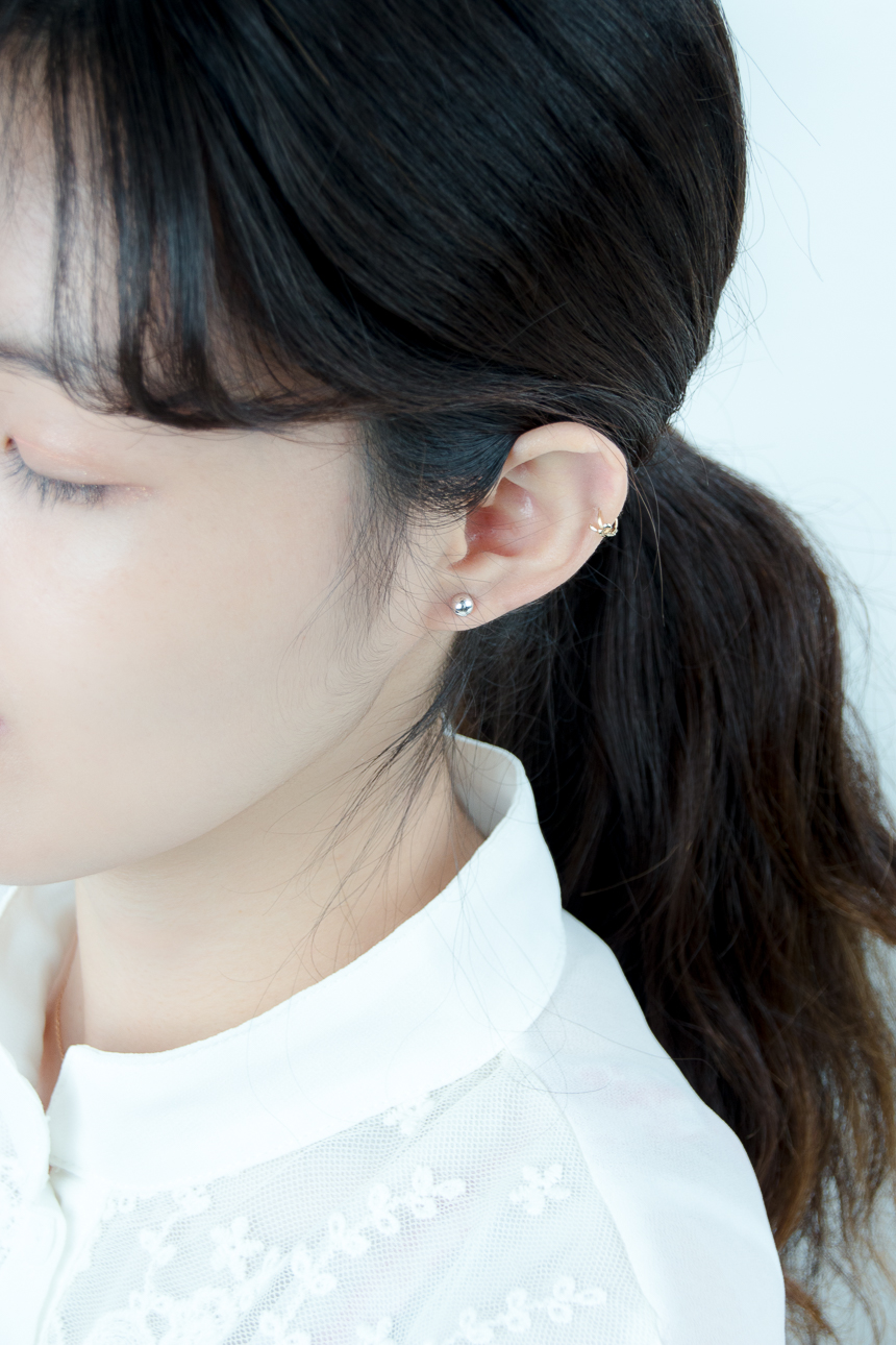 Simple earrings 14K per day 14K 14K daily 14K gold