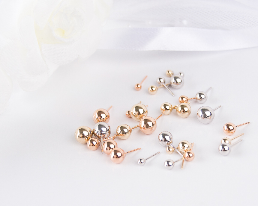 Simple earrings 14K per day 14K 14K daily 14K gold