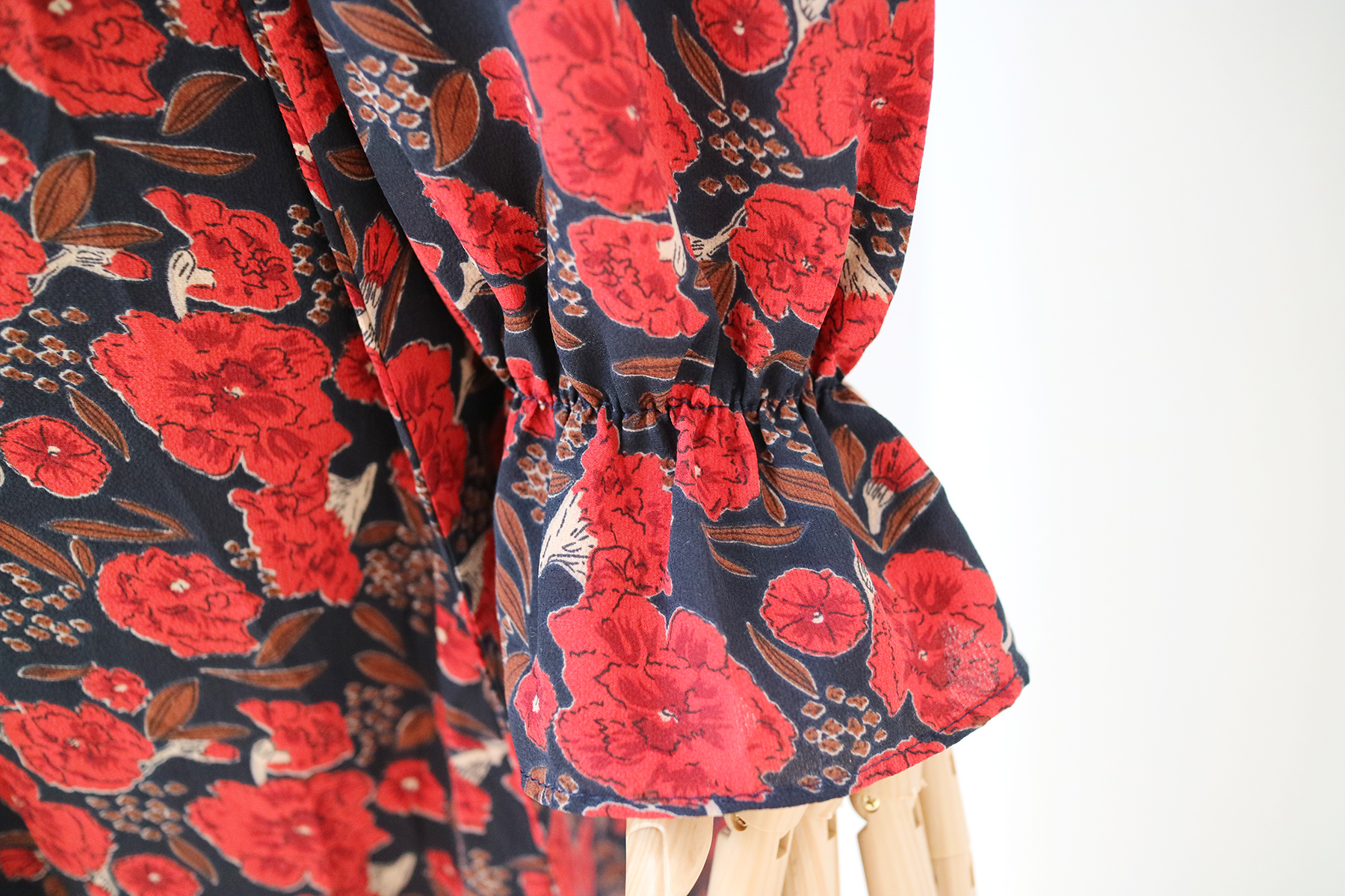 New Women Dress Red Flower Rose Long Dress One Pie