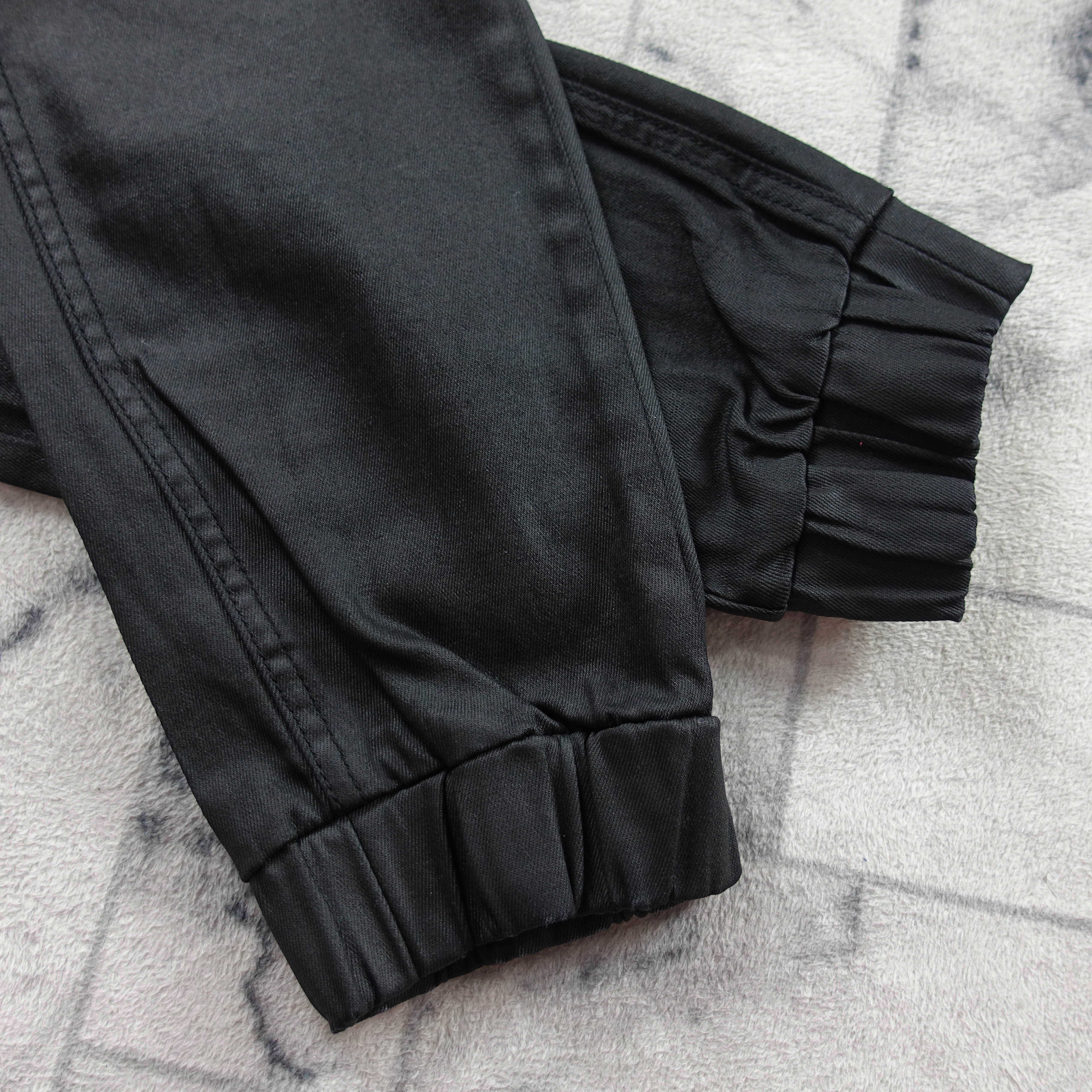 Korea Jeans Pants Banding Coated Jogger Pants Big 