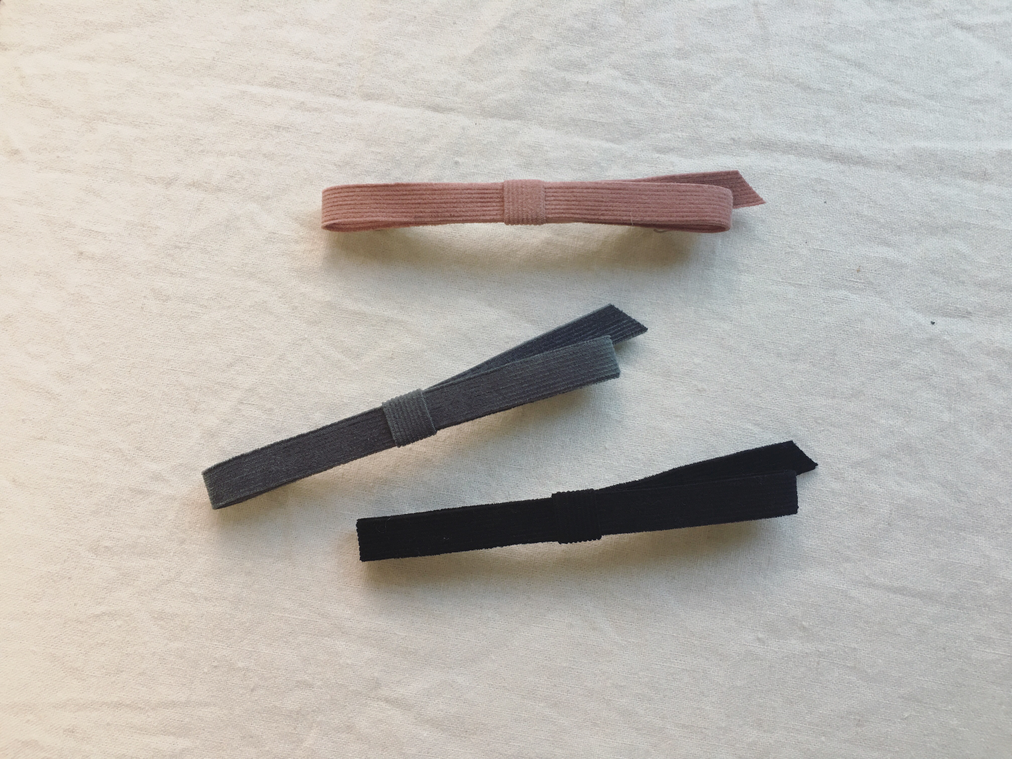 Hair Accessories Corduroy Slim Ribbon Pin Handmade