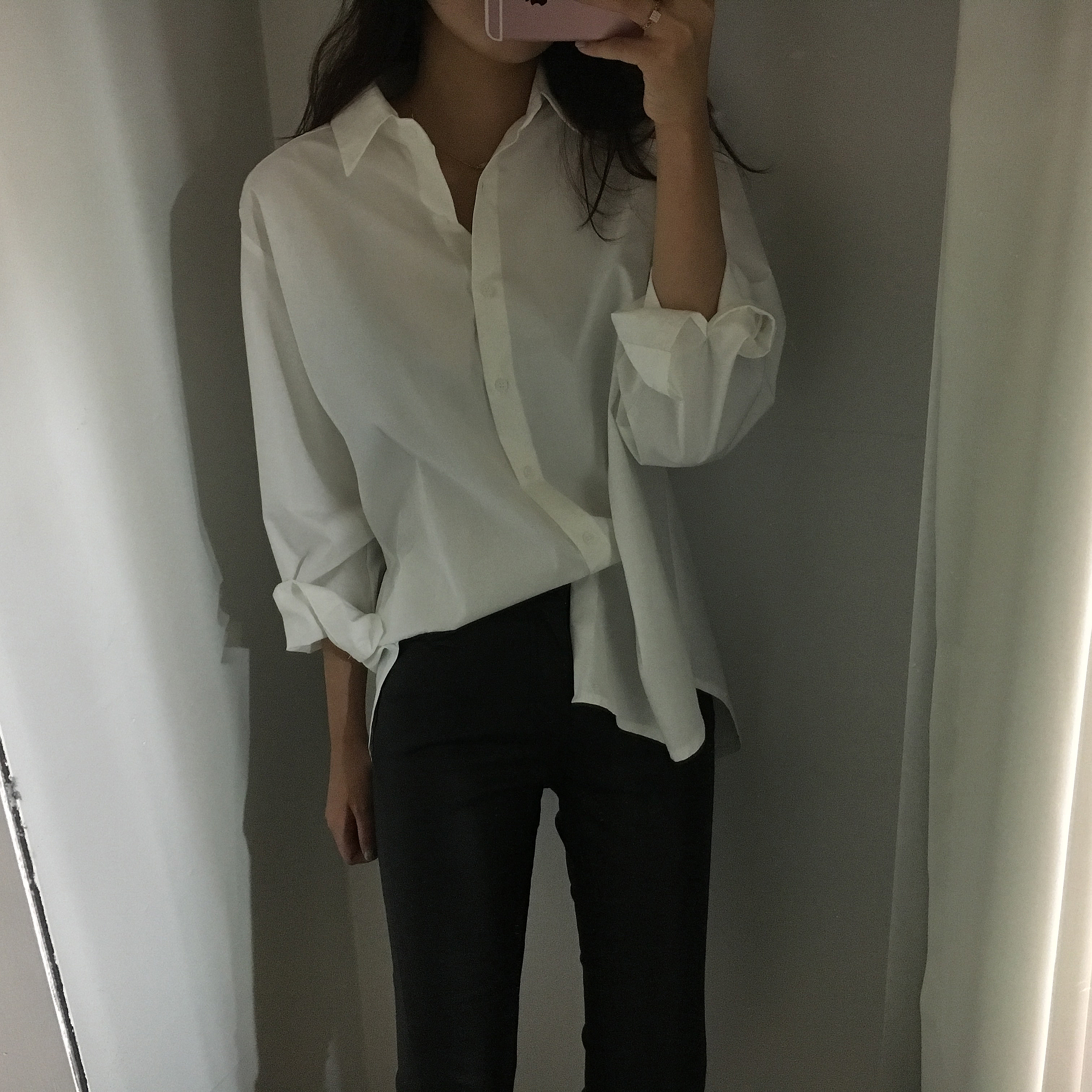 Tailored shirt 2col southern point stripe woman la