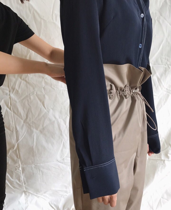 Stitch Sleeve Tops Sandro Blouse 2color Fall Women