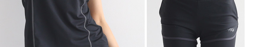 NEW YOGA SET Sports Short Sleeve T-Shorts Leggings