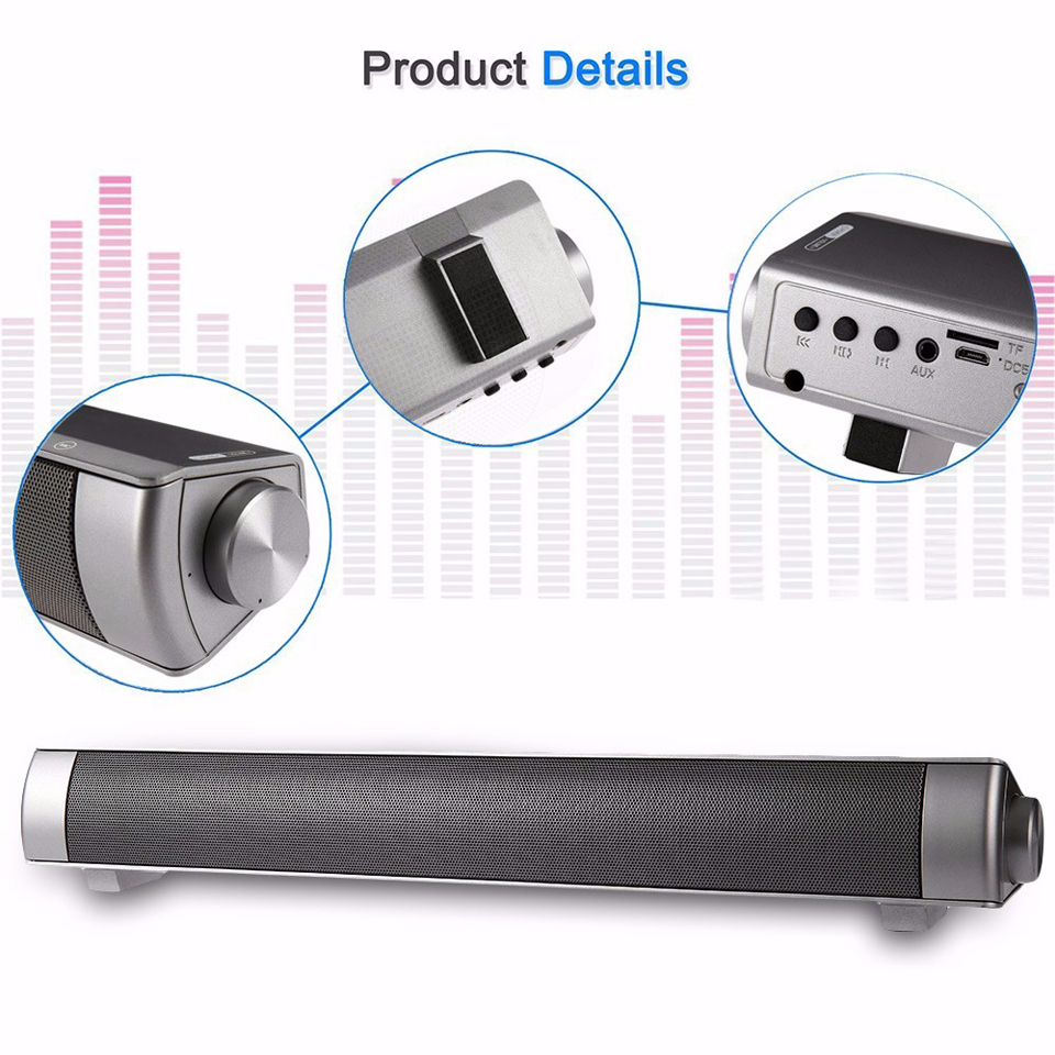 Bluetooth Sound Bar LP-08 Good size to carry Power