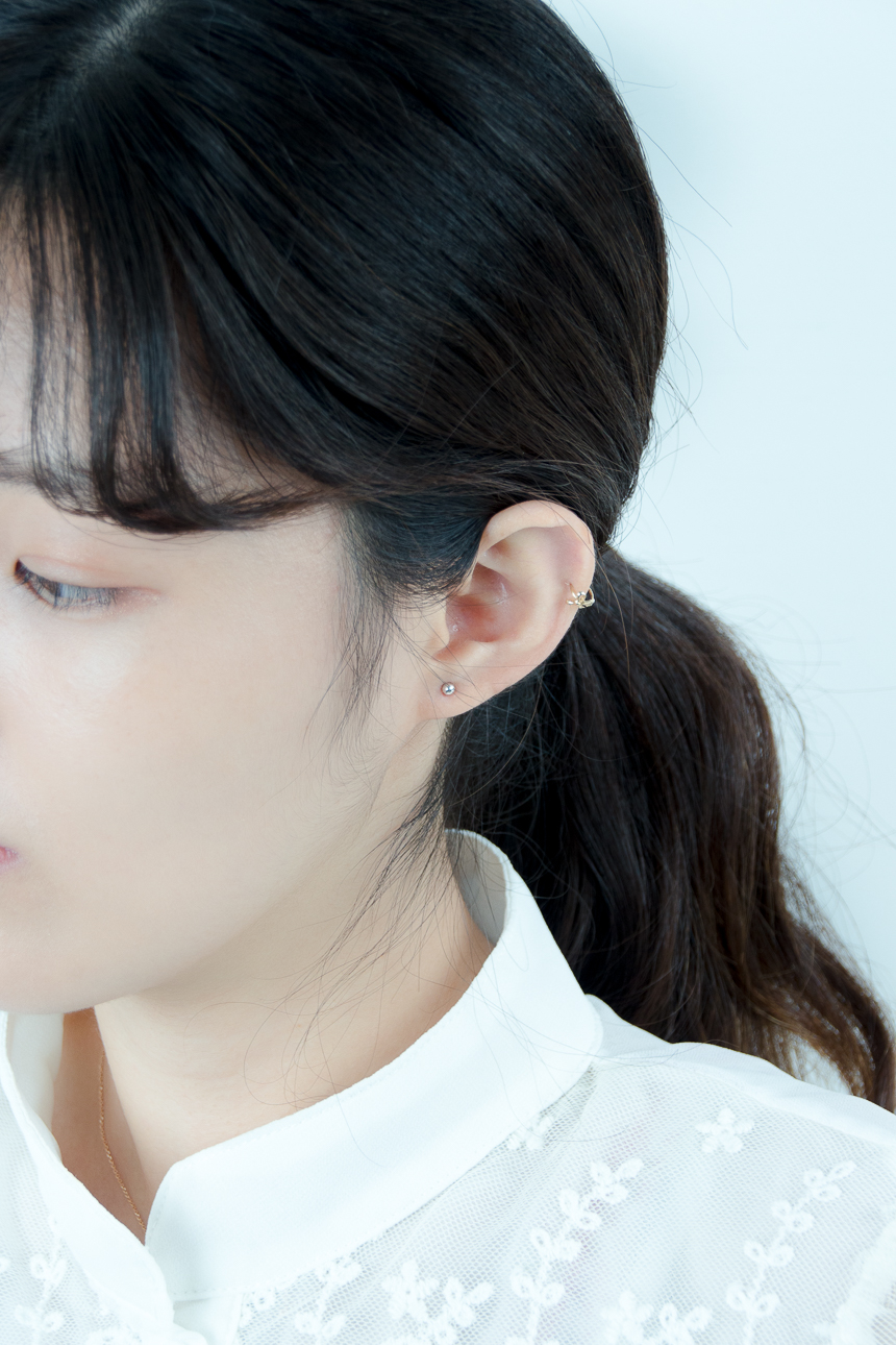 Simple earrings 14K per day 14K 14K daily 14K gold