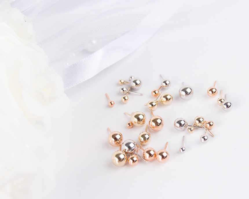 Simple earrings 14K per day 14K 14K daily 14K gold