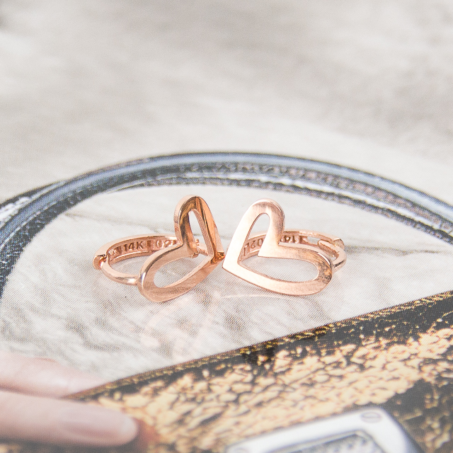 Simple earrings 14K per day 14K 14K daily 14K gold