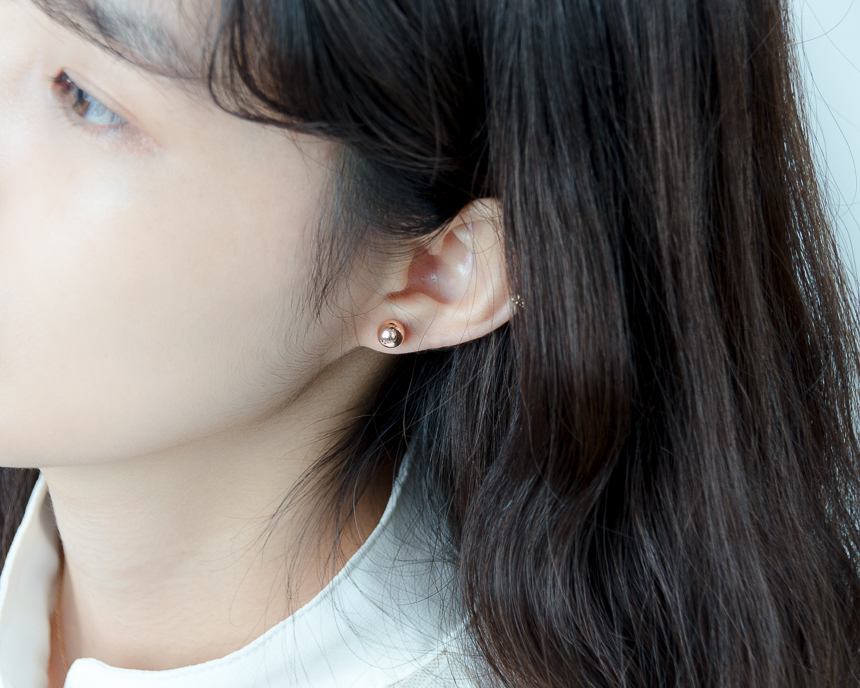 Simple earrings 14K per day 14K 14K daily 14K gold