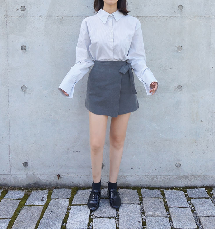 Loose-fitting striped shirt Southern Fall 3color F