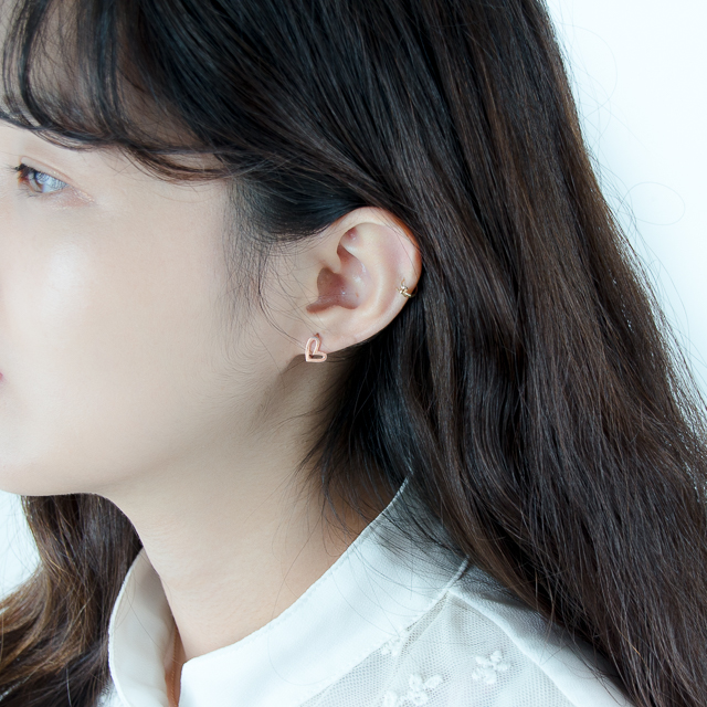 Simple earrings 14K per day 14K 14K daily 14K gold