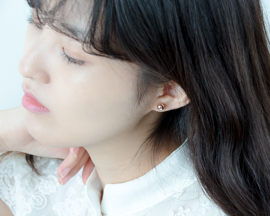 Simple earrings 14K per day 14K 14K daily 14K gold