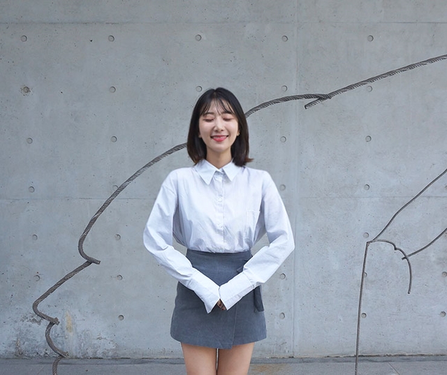 Loose-fitting striped shirt Southern Fall 3color F